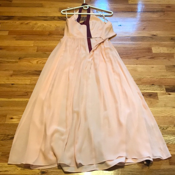 BCBGParis Wedding/Prom Dress Blush Pink & Burgundy - Picture 5 of 6